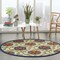 Homeroots 5 ft. Round Blue Vines Indoor & Outdoor Area Rug 384974 - alternate 2